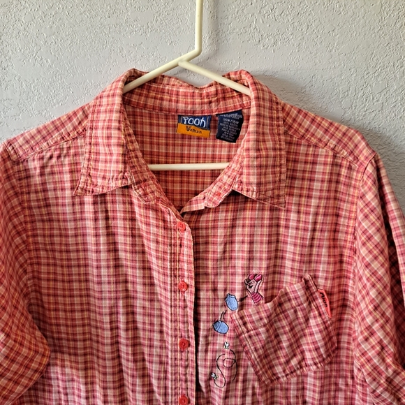 Vintage Winnie the Pooh Plaid Button Down Shirt - Picture 2 of 7